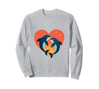 Delfines en mi corazón Sudadera