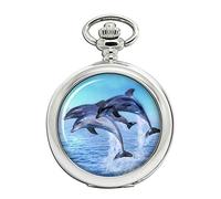 Delfines Full Hunter reloj de bolsillo