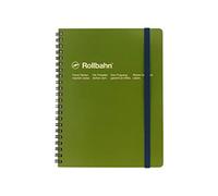 Delfonics Rollbahn Spiral Classic - Cuaderno de notas (6-1/2 pulgadas x 8-1/2 pulgadas, color oliva) / cuaderno A5