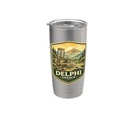 Delfos Grecia viaje de vacaciones a Delfos Grecia Griego Vaso térmico de acero inoxidable de doble pared