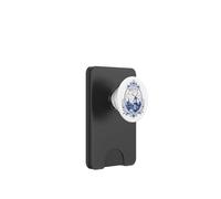 Delft Holland Windmill Blue Tile Art Dutch Canal Porcelain PopSockets PopWallet para MagSafe