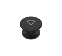 Delgado Corazón Esquema Minimalista Beige Antracita PopSockets PopGrip Adhesivo