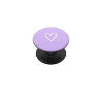 Delgado Corazón Esquema Minimalista Lila PopSockets PopGrip Adhesivo