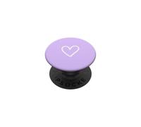 Delgado Corazón Esquema Minimalista Lila PopSockets PopGrip Adhesivo