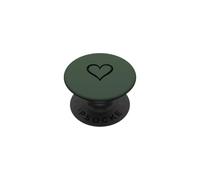 Delgado Corazón Esquema Minimalista Verde Salvia PopSockets PopGrip Adhesivo