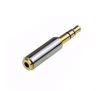 Delgado Metal 2,5 mm Estéreo Enchufe a 3,5 mm Auricular Conector Jack Clavija Adaptador Oro [3,5mm Plug to 2,5mm Socket (Stereo)]