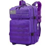 Delgeo Mochila Militar Táctica 45L, Gran Capacidad, Plegable, Impermeable, para Montañismo, Senderismo, Camping y Viajes, 50 cm x 30 cm x 30 cm, Color Púrpura 45L
