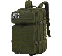 Delgeo Mochilas tácticas militares Molle Army Assault Pack 3 días Bug Out Bag Senderismo Treeking Camuflaje Caza Mochila, 8.0 Verde, L, Clásico