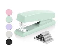 deli Grapadora de escritorio con 640 grapas, grapadora de oficina, capacidad para 25 hojas, color verde