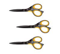 DELI Juego de 3 tijeras ERGO de acero inoxidable antiadherente, 175 mm, PP+TPE