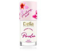 Delia Cosmetics - Esmalte de uñas y acondicionador 2 en 1 - BLANCO - Color, restauración, cuidado, alisado y curado - Flor de porcelana - Apto para veganos - Manicura francesa - Color hasta 7 días