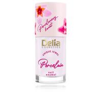 Delia Cosmetics - Esmalte de uñas y acondicionador 2 en 1 - LILA - Color, restauración, cuidado, alisado y curado - Flor de porcelana - Apto para veganos - Manicura francesa - Color hasta 7 días