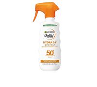 Delial Spray Protector SPF 50 y HYDRA 24 Protección Resistente al Agua, Fórmula Hidratante No Grasa con Manteca de Karite de Fuentes Sostenibles Para una Piel Protegida, Hidratada y Suave 270ml