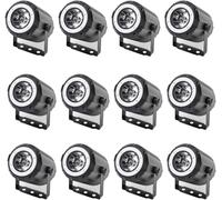 DELIBANG 12PCS 40W RGBW 4 en 1 LED Pinspot + 24 SMD RGB Luces de Escenario LED Par DMX Luces DJ 7/11CH Luz de Fiesta Foco para Bar, Fiesta, Boda, Discoteca, Teatro, Halloween