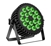 DELIBANG LED Par Faro 200W 18 LED Luz escenario Foco Luz discoteca fiesta, 8CH Par LED RGBW DMX Sonido estroboscópico Modo activo Iluminación DJ Efecto de luz para Show Bar KTV Fiesta Halloween
