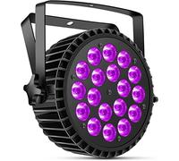 DELIBANG Proyector par LED UV 200W 18 LED luce de escena proyector discoteca luz fiesta, 8CH RGB DMX estroboscópico sonido modo activo iluminación del escenario DJ para show bar fiesta halloween