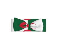 Delicada diadema con lazo para bebé con estampado de bandera de Argelia, diadema para recién nacidos y bebés con atractivo de regalo de luna llena