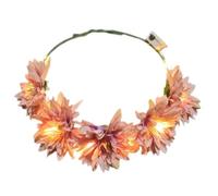 Delicada diadema de flores brillantes LED para el pelo, banda lateral fina con forma de flor simulada para niñas, accesorios para el cabello