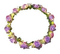 Delicada diadema de flores para novia, boda, boda, boda, fiesta, peinado, diadema luminosa, corona de flores para mujer, coronas de flores para mujer
