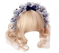 Delicada diadema elegante y colorida con lazo, cordones plisados, para fiesta, cosplay, accesorios para mujer, diademas de encaje para mujer, para lavar la cara, diademas suaves para plisadas