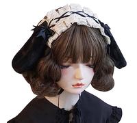 Delicada diadema plisada de encaje con lazo para el pelo, diadema de primavera y verano, diadema de cosplay para mujeres, adolescentes, diademas de felpa para mujeres para lavar la cara, diademas de