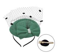 Delicada horquilla con hermosos lazos y detalles de malla para la cabeza para mujer