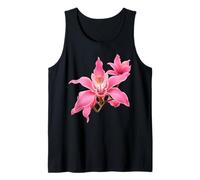 Delicada Orquídea Cymbidium Rosa Primer Plano Formas Mania Camiseta sin Mangas