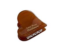 Delicada pinza para con forma de corazón, herramienta de peinado acrílica con Clip pequeño y delicado y transpirable para todas las edades, pinza para con forma de corazón, agarre