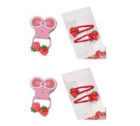 Delicada pinza para el pelo con purpurina a la moda, adorable adorno de fresa para peinar el cabello