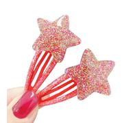 Delicada pinza para el pelo con purpurina y diseño de corazón, adorno de estrella para peinar el cabello