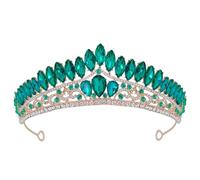 Delicadas coronas de diamantes de imitación para vestidos de novia, accesorios brillantes para mujer, tocados para uso diario, novia, joyería, concurso, corona de reina, talla única, como se describe