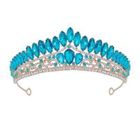 Delicadas coronas de diamantes de imitación para vestidos de novia, accesorios brillantes para mujer, tocados para uso diario, novia, joyería, concurso, corona de reina, talla única, como se describe