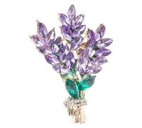 Delicado accesorio de insignia de flores sofisticado, insignia de lavanda, decoración de moda para mujeres y niñas, pin único para el cuello