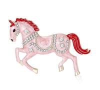 Delicado accesorio de solapa de caballo brillante con acabado esmaltado para fiestas y accesorios formales de todos los días, talla única, como se describe