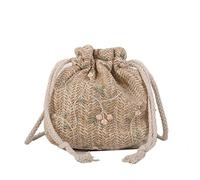 Delicado Bolso De Mensajero Bolso Encaje Bolsos Paja Drawstring Tocante Hombro All Partido para Los Mejores Amigos Partes For Women Floral
