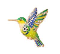 Delicado broche con plumas que no destiñe, cierre seguro para banquete, broche de pájaro con plumas, ligero, Pin de solapa con deslustre