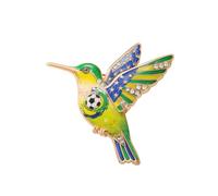 Delicado broche con plumas que no destiñe, cierre seguro para banquete, broche de pájaro con plumas, ligero, Pin de solapa con deslustre