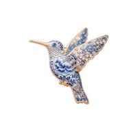 Delicado broche con plumas que no destiñe, cierre seguro para banquete, broche de pájaro con plumas, ligero, Pin de solapa con deslustre