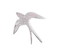 Delicado broche de aleación con diseño de pájaro de golondrina universal, accesorios de solapa para uso diario, ocasión especial, aleación ligera, フリーサイズ
