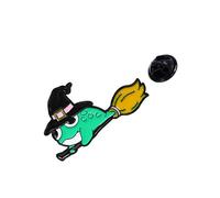 Delicado broche de aleación con diseño de ranas verdes artísticas, insignia elegante para aquellos que aman accesorios distintivos, colores vibrantes, talla única, como se describe