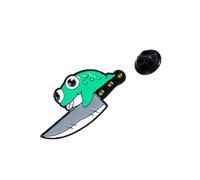 Delicado broche de aleación con diseño de ranas verdes artísticas, insignia elegante para aquellos que aman accesorios distintivos, colores vibrantes, talla única, como se describe