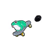 Delicado broche de aleación con diseño de ranas verdes artísticas, insignia elegante para aquellos que aman accesorios distintivos, colores vibrantes, talla única, como se describe