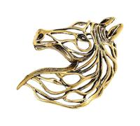 Delicado broche de caballo hueco de aleación para el pecho, broche ligero para mujeres y hombres, selección de colores, elegante regalo de solapa, One Size, como se describe