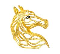 Delicado broche de caballo hueco de aleación para el pecho, ramillete ligero para mujeres y hombres, selección de colores, elegante regalo de solapa, One Size, como se describe