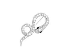 Delicado broche de diamantes de imitación, pin de vestido de fiesta, broche de serpiente único, adecuado para mujeres, añade un toque a un vestido o traje