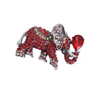 Delicado broche de elefante con diamantes de imitación, aguja de seguridad con diamantes de imitación, joya para el pecho para el tiempo, elegante comodidad diaria, broche de elefante como regalo