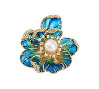 Delicado broche de mariposa y floral, diseños de aleación, versátil para atuendos, símbolo de belleza, elegante broche de aleación, talla única, como se describe