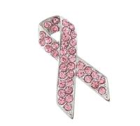 Delicado broche de nudo de mariposa, aleación, diamantes de imitación, joya para el pecho, conciencia del carcinoma de mama, pin de solapa para mujer, broche, Einheitsgröße, como se describe