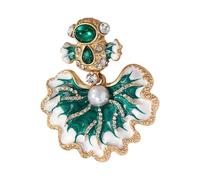 Delicado broche de pez que simboliza las buenas fortunas, piedras base de metal resistente, ideal para uso diario o regalo, elegante adorno de cristal de aleación, talla única, como se describe