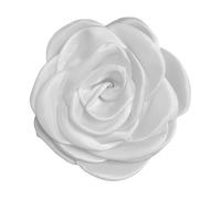 Delicado broche de rosa de satén para bodas y eventos, 10 cm, hecho a mano, tela floral con clip, accesorio de solapa de doble propósito para mujeres y hombres (caja de regalo), Large, Tela
